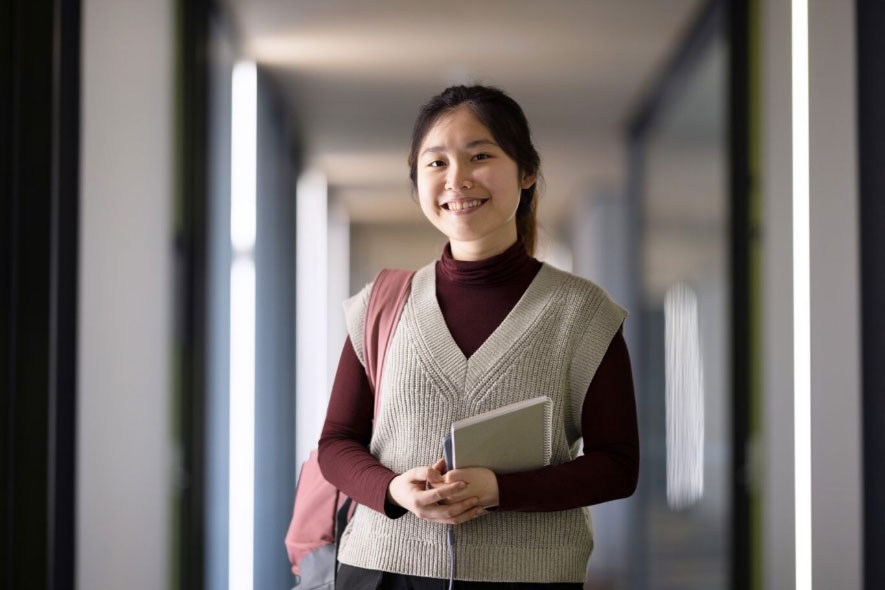 Student in corridor